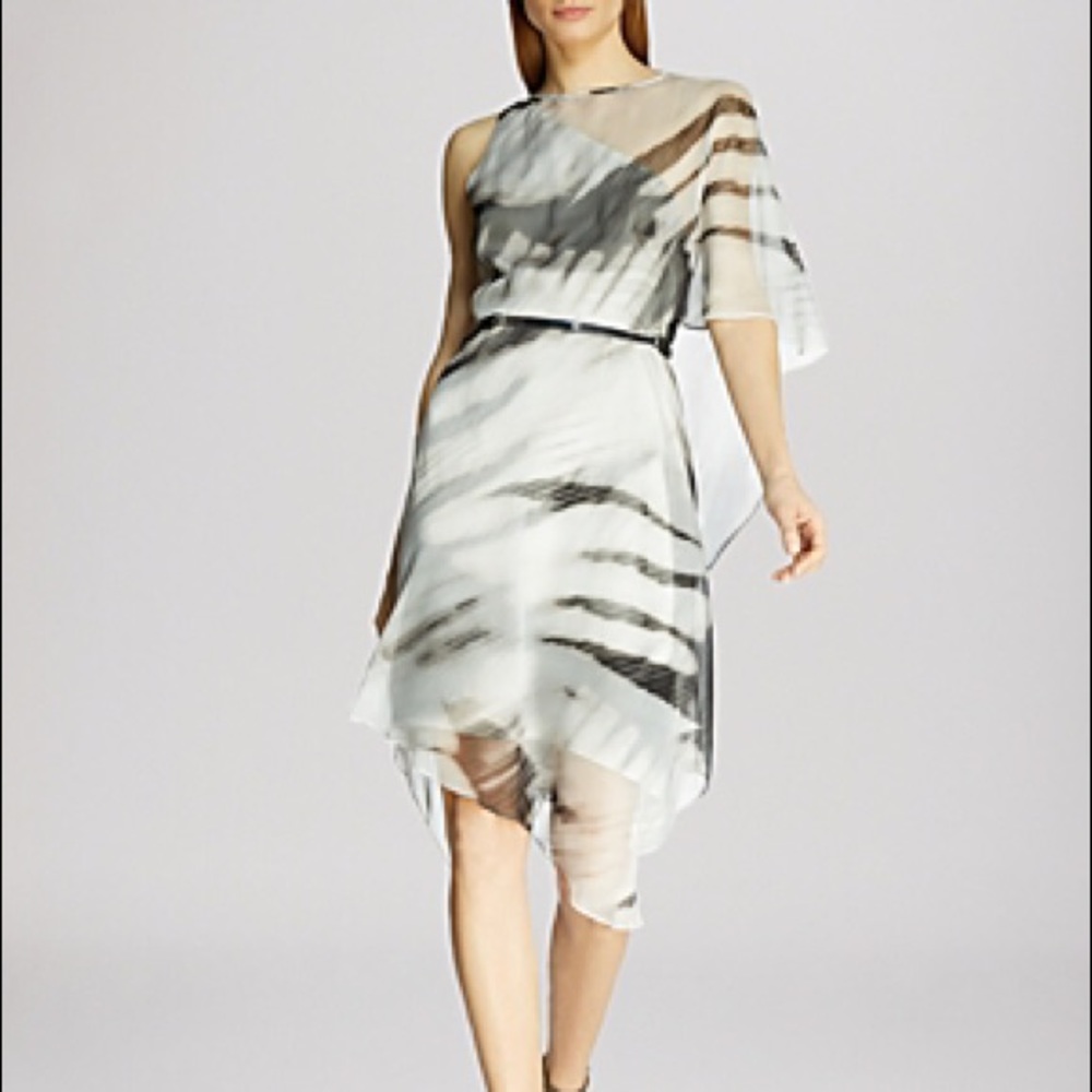 BRAND NEW- Halston Heritage Printed Shoulder Dress
